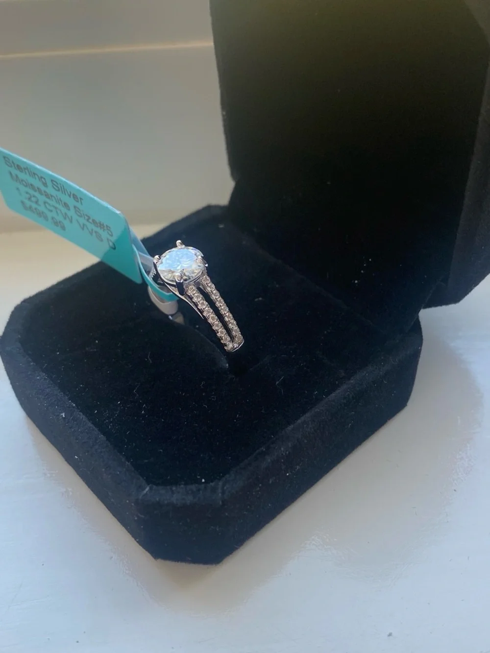 Split Band Moissanite Ring Size 5